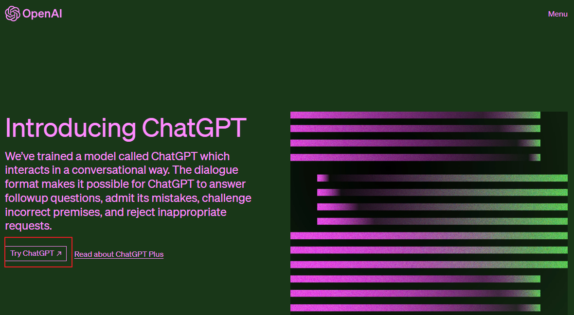 chatgpt 홈페이지