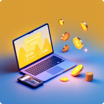 실업급여 모의계산 이미지