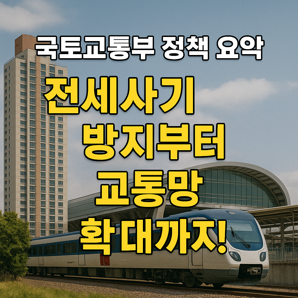 전세사기 방지 부터 교통망 확대까지