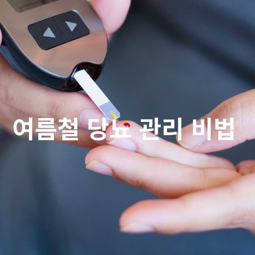여름철 당뇨 관리 비법