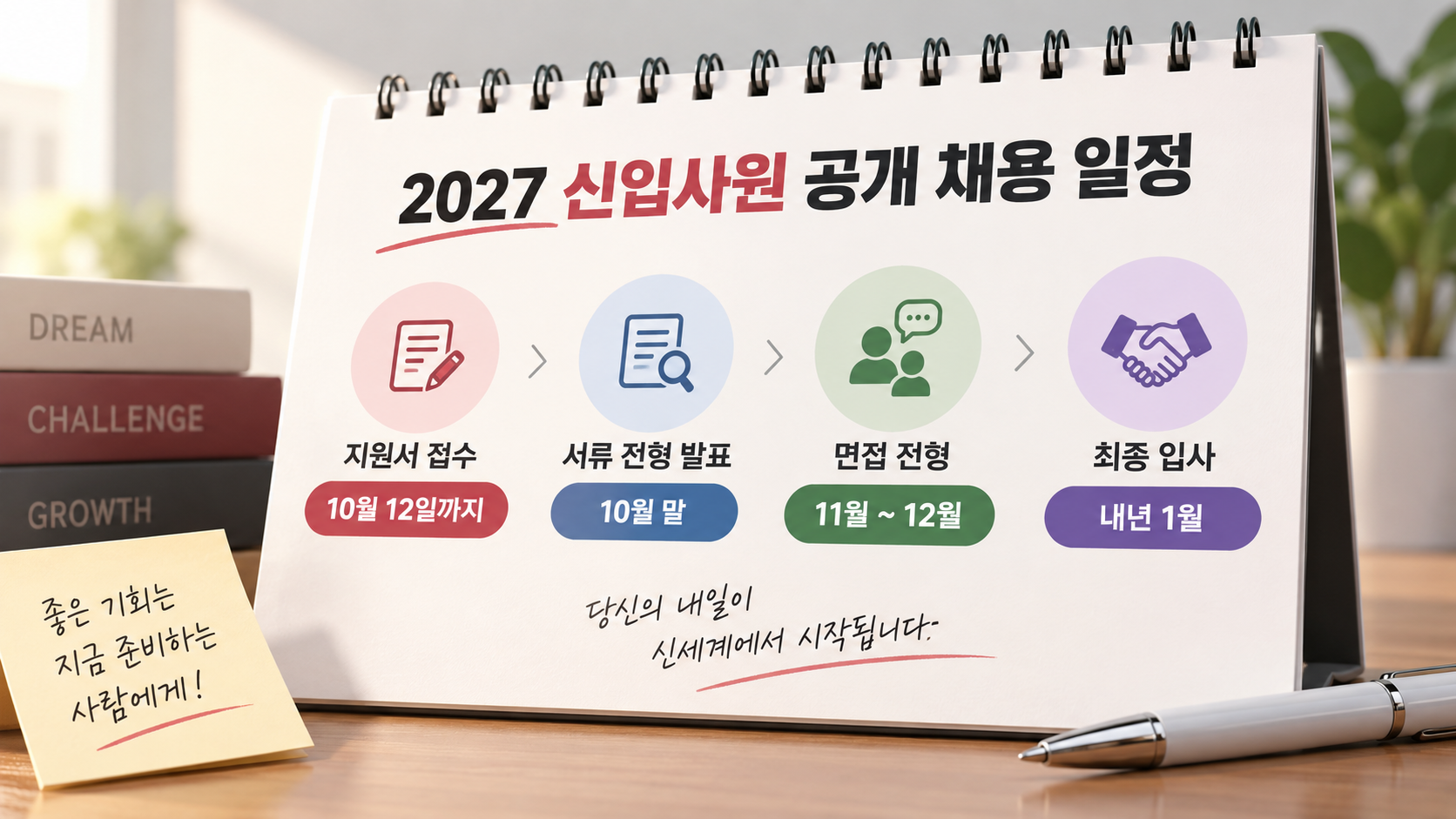 지원 일정 및 향후 전형 절차 안내
