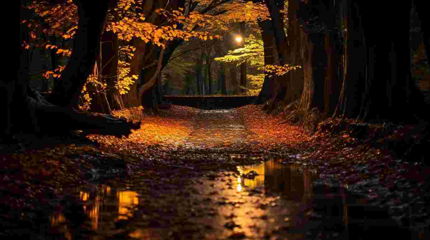 귀뚜라미와 어울리는 가을밤 이미지