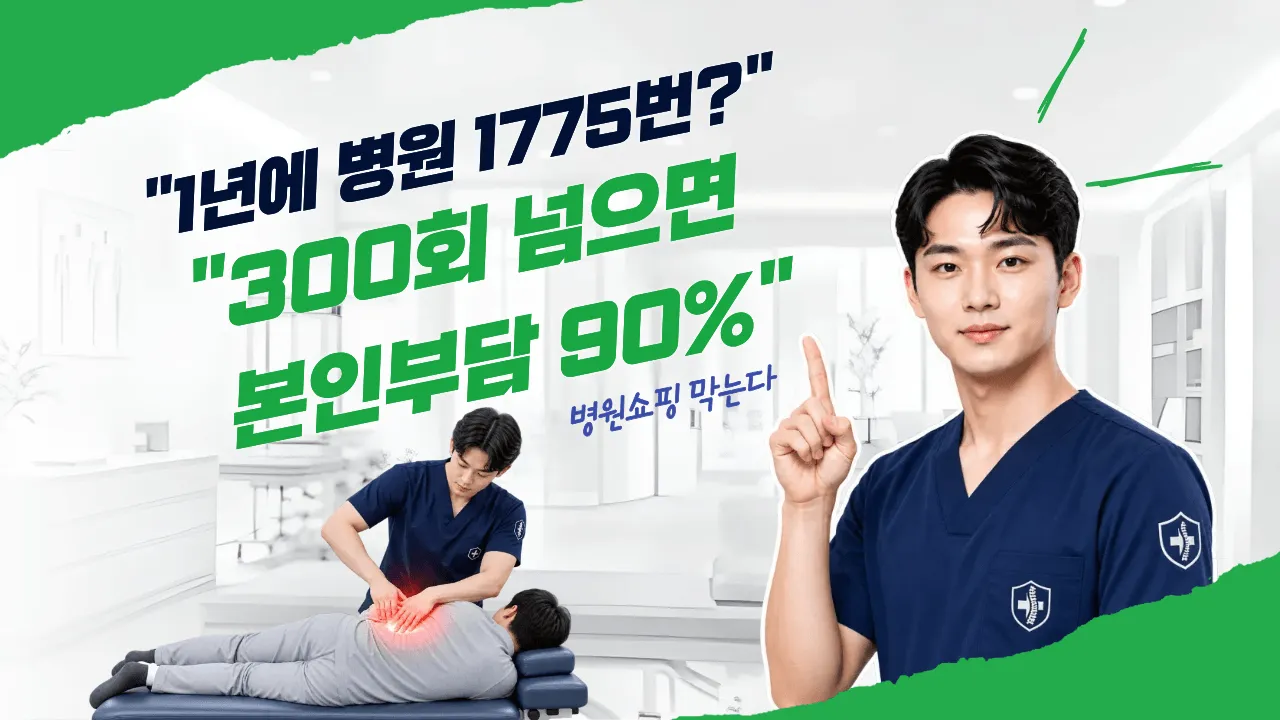 외래진료 300회 초과 본인부담 90% 국민건강보험법 시행령 개정 안내