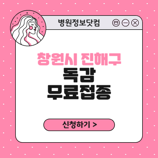창원시 진해구 독감 무료접종 신청 방법｜지정 병원 찾기｜대상자 조회 확인