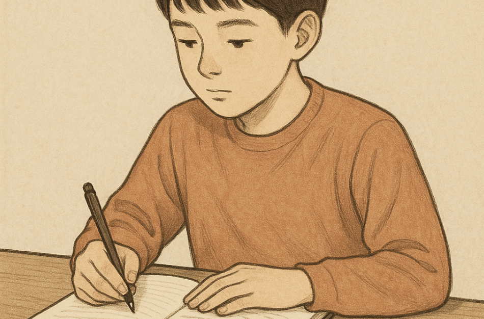 일기쓰는 소년