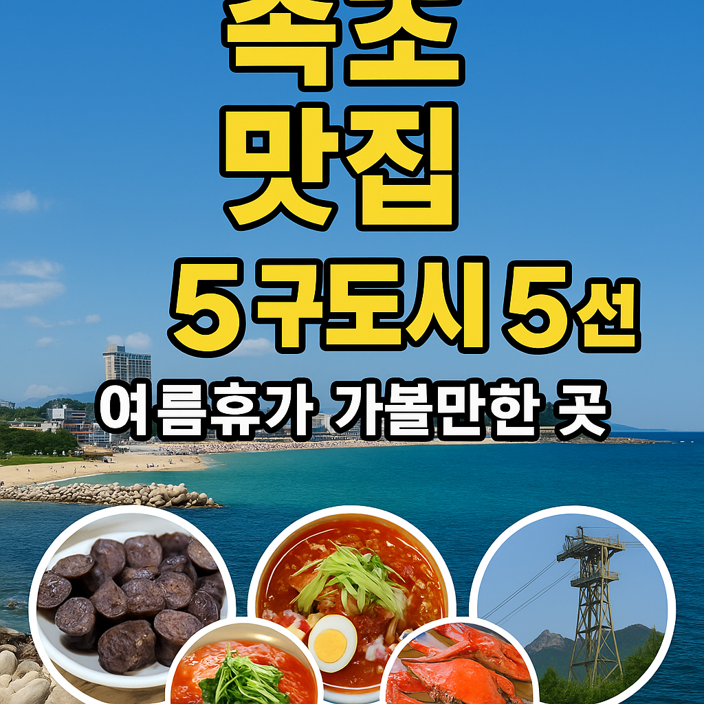 🦐 바다와 자연이 어우러진 도시, 속초! 여름철 맛집 여행 가이드