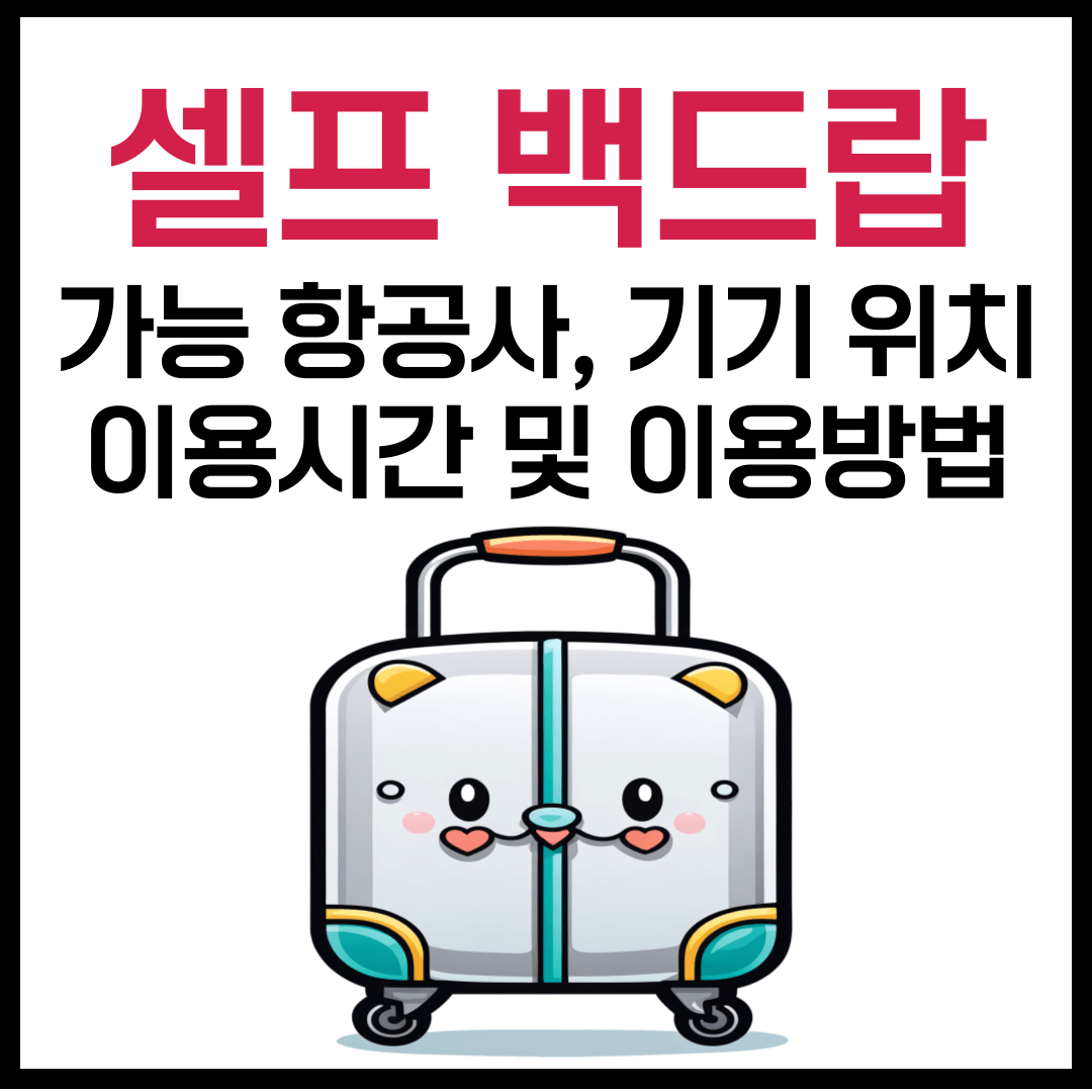 셀프 백드랍 가능 항공사, 기기 위치, 백드랍 이용방법