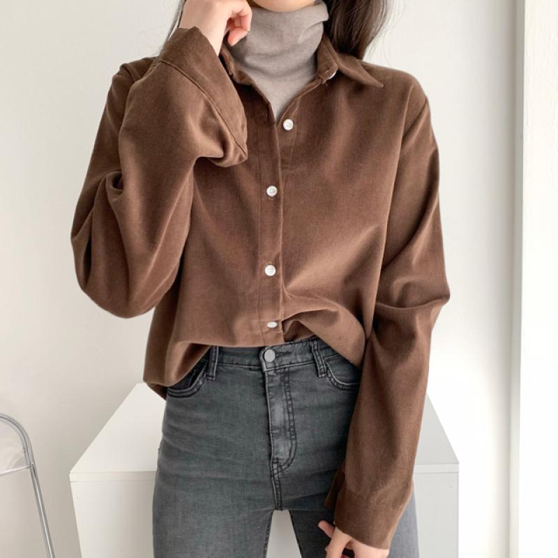 레이 코듀로이 보들 골덴 남방