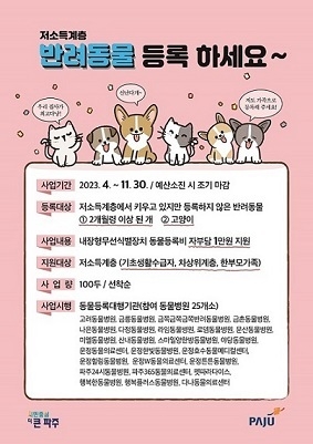 반려동물 의료비 지원