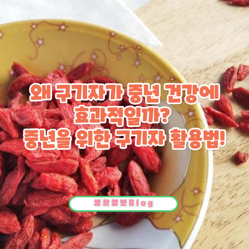 중년을 위한 구기자 활용법!