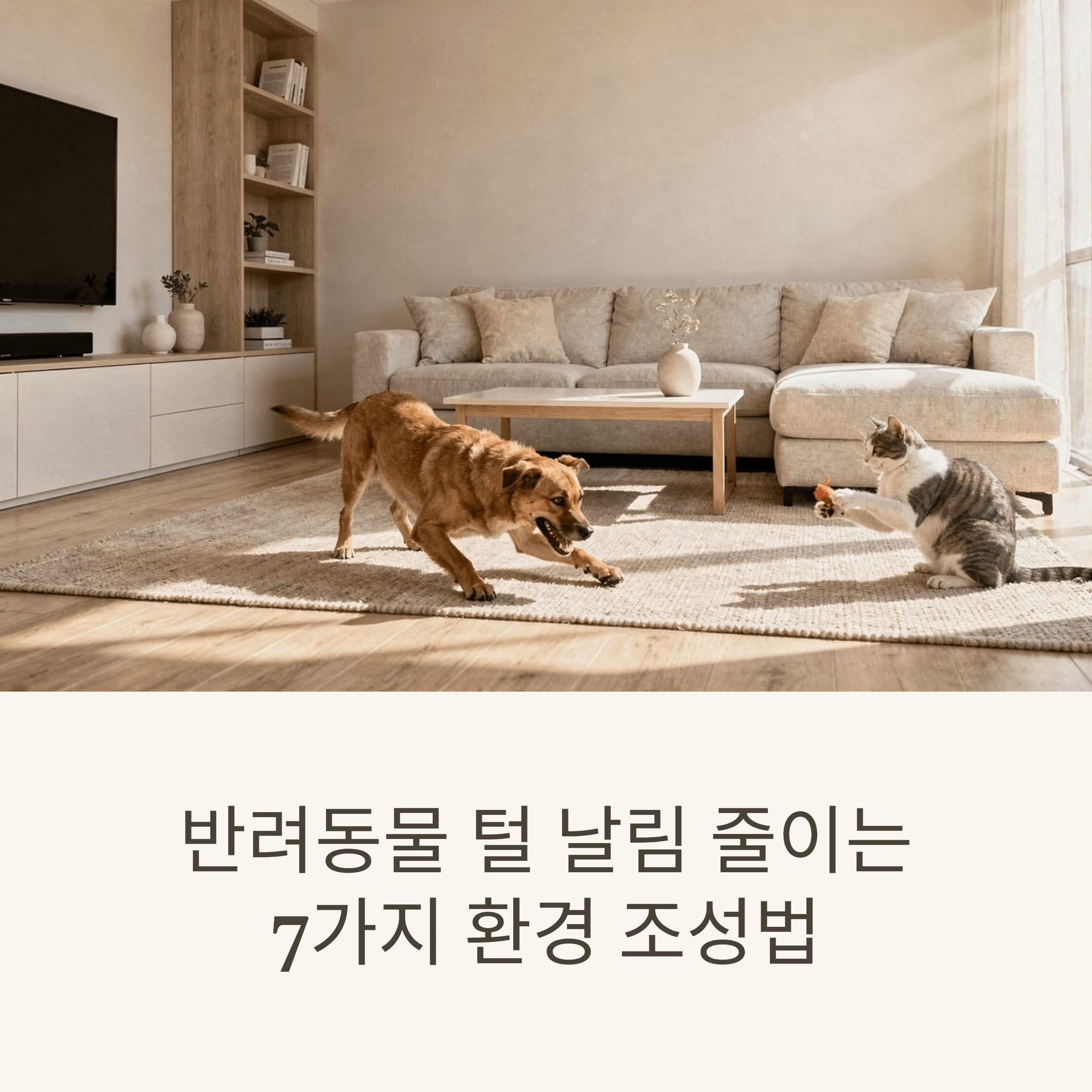 반려동물 털 날림 줄이는 7가지 환경 조성법