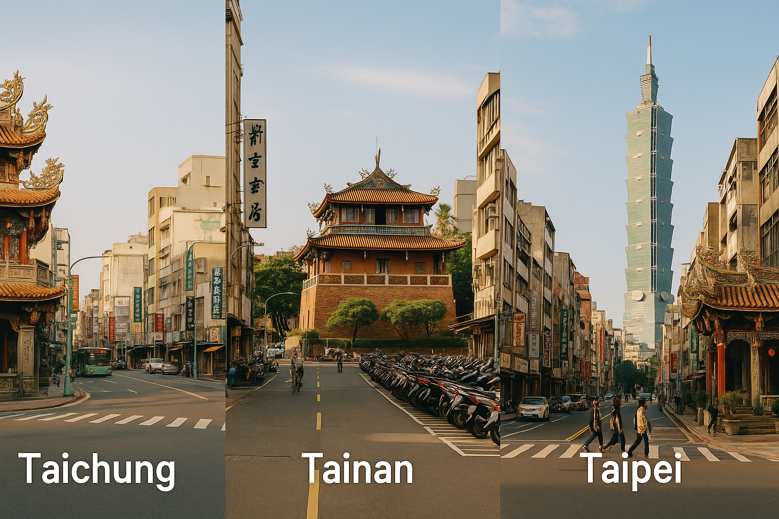 타이중 타이난 타이베이 이미지