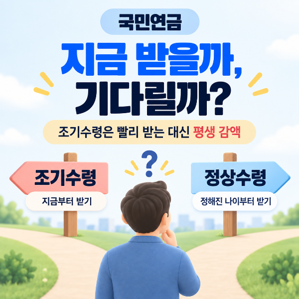 국민연금 조기수령 장단점과 평생 감액 비교