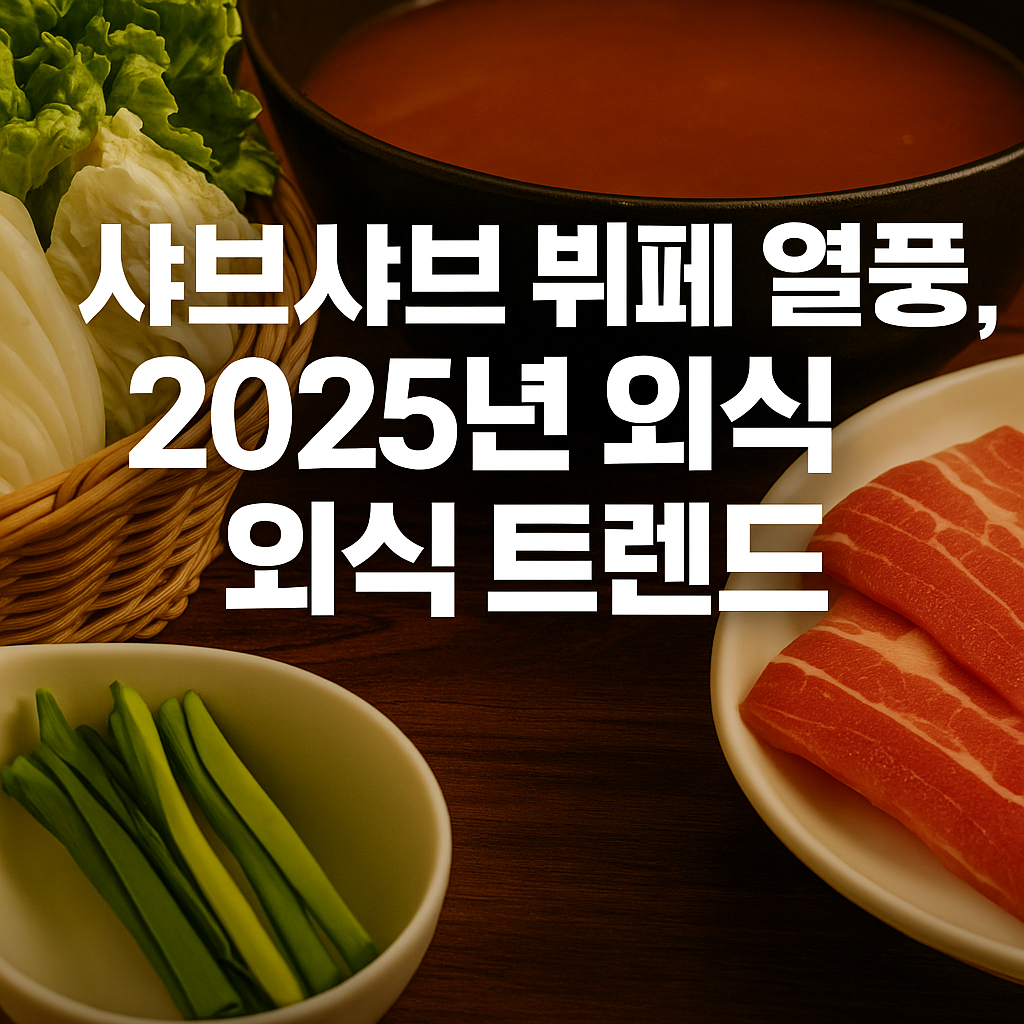샤브샤브 뷔페 열풍, 2025년 외식 트렌드