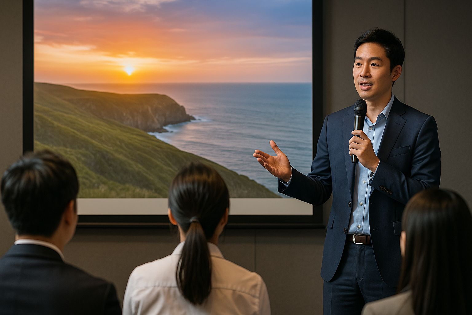 비전 중심 발표 장면