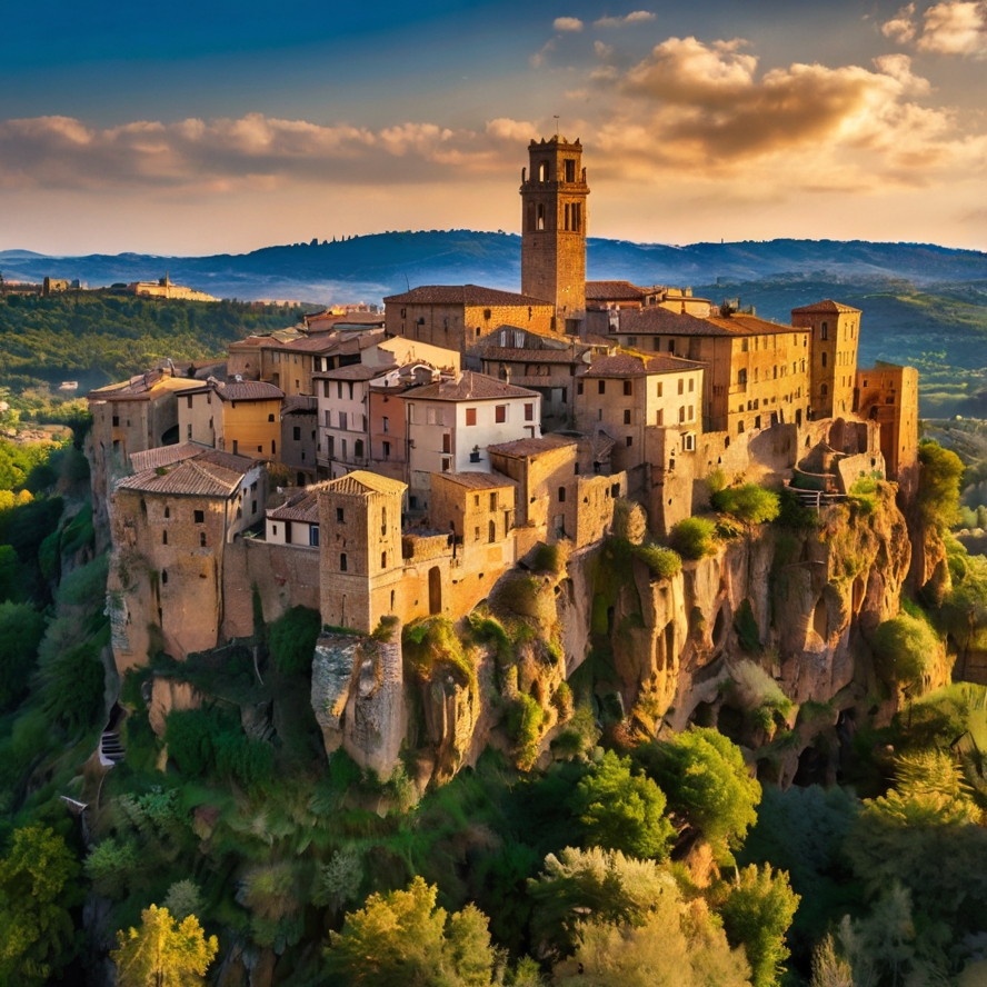 피틸리아 절벽도시 전경 이미지