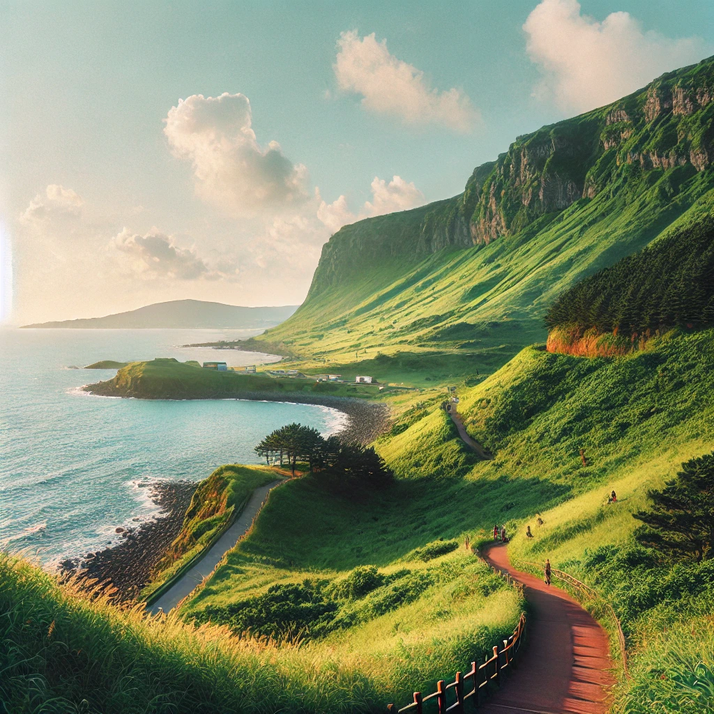 송악산 둘레길 AI 이미지