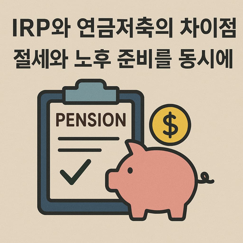 IRP와 연금저축의 차이점 – 절세와 노후 준비를 동시에