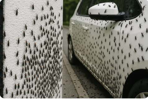 러브버그 대량 발생! 수도권 집·차 벽에 들러붙는 벌레 정체는? 관련 사진