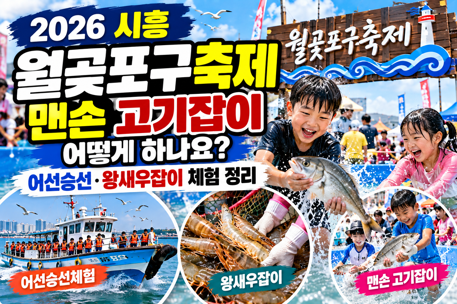 월곶포구축제 맨손 고기잡이