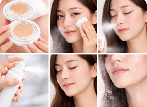 쿠션 밀착력을 높이는 세팅 스프레이 활용