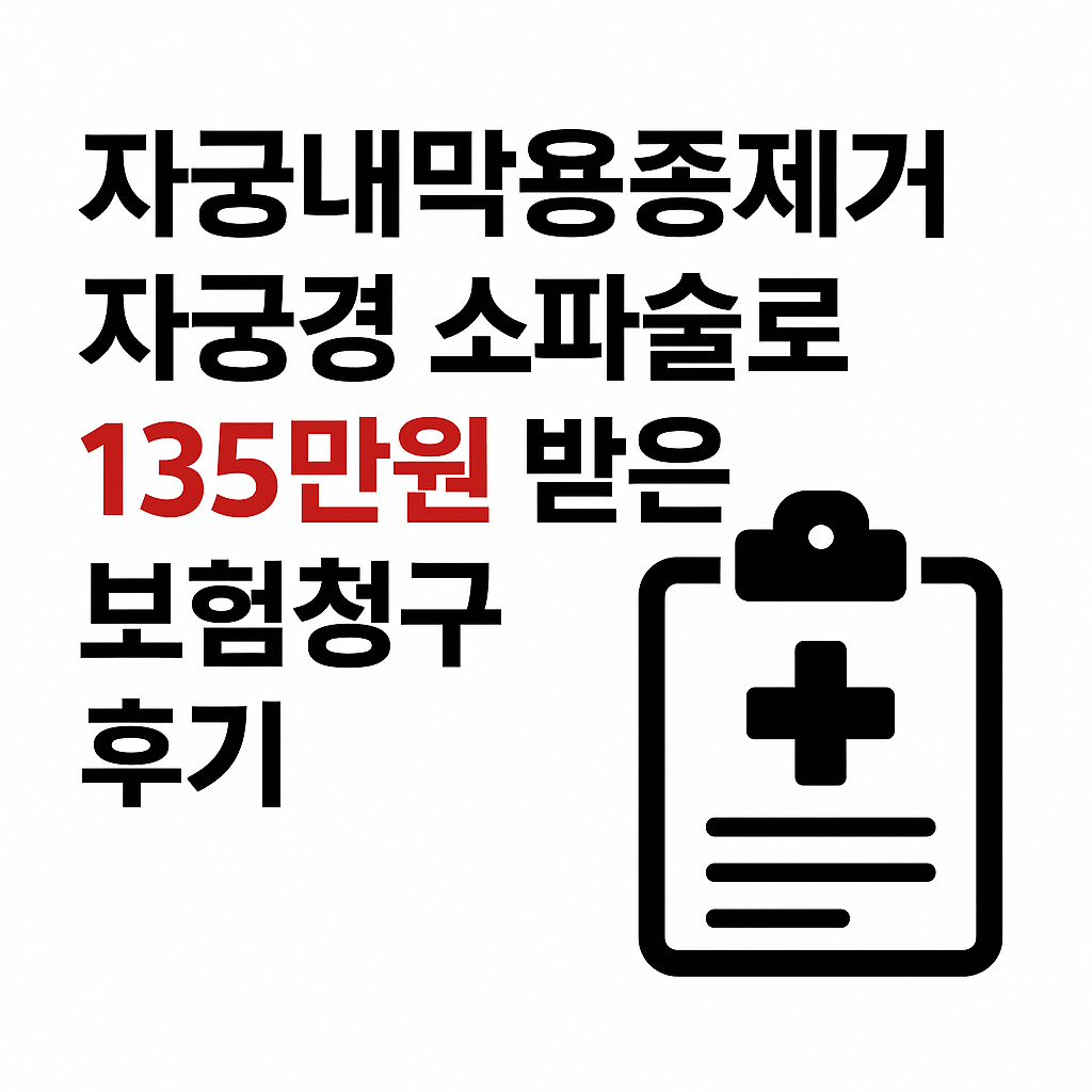 자궁내막용종제거-자궁경-소파술로-135만원-받은-보험청구-후기