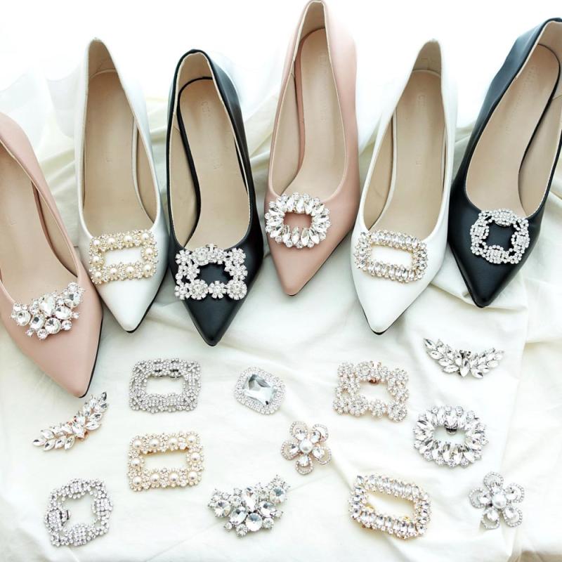 웨딩슈즈 코사지 구두 큐빅 장식 촬영