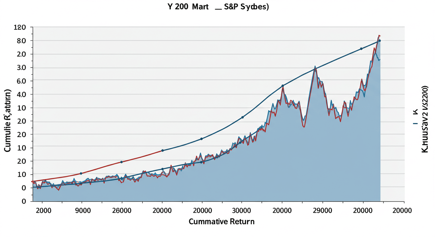 장기적 관점에서 S&amp;P 500 지수와 KOSPI 200 지수의 역사적 수익률 비교