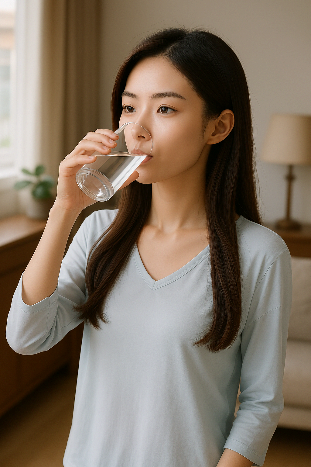 소금물 마시는 이미지