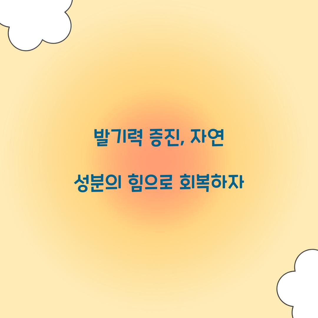 발기력 증진