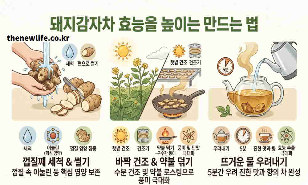 돼지감자차 효능 높이는 만드는 법