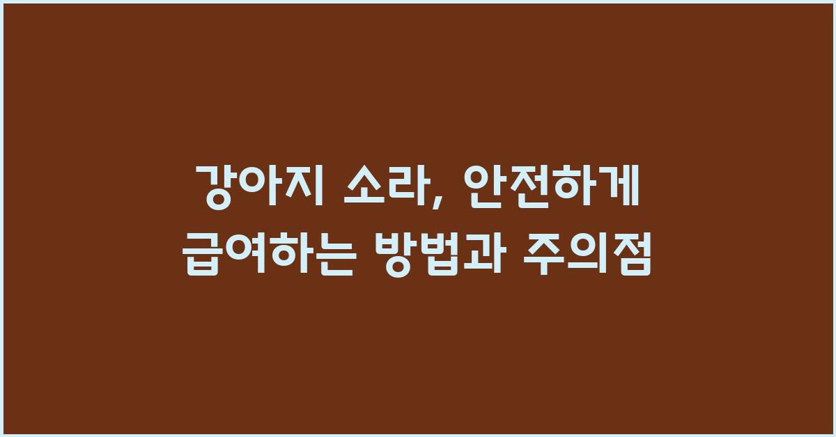 강아지 소라