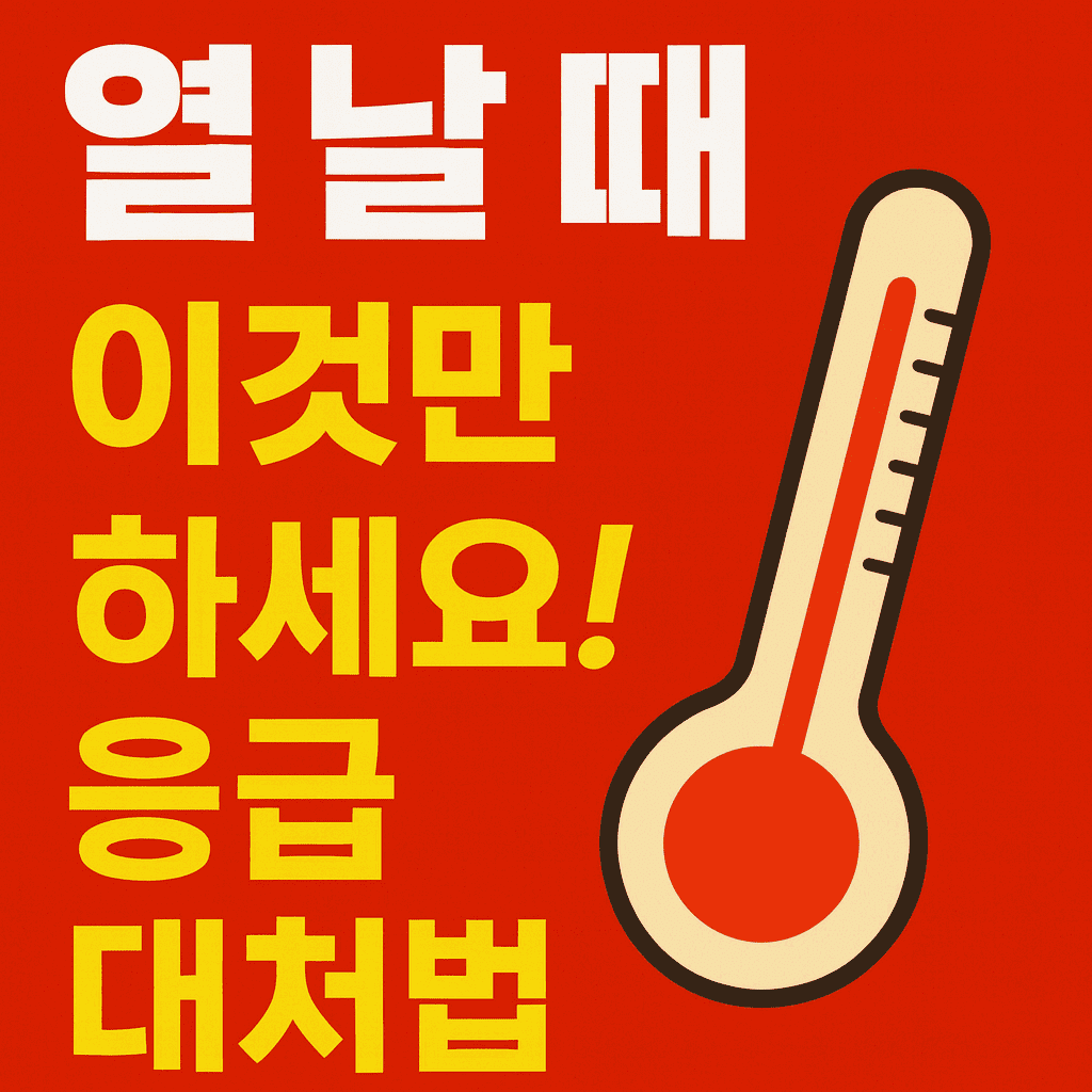 열 날 때 이것만 하세요! 응급 대처법
