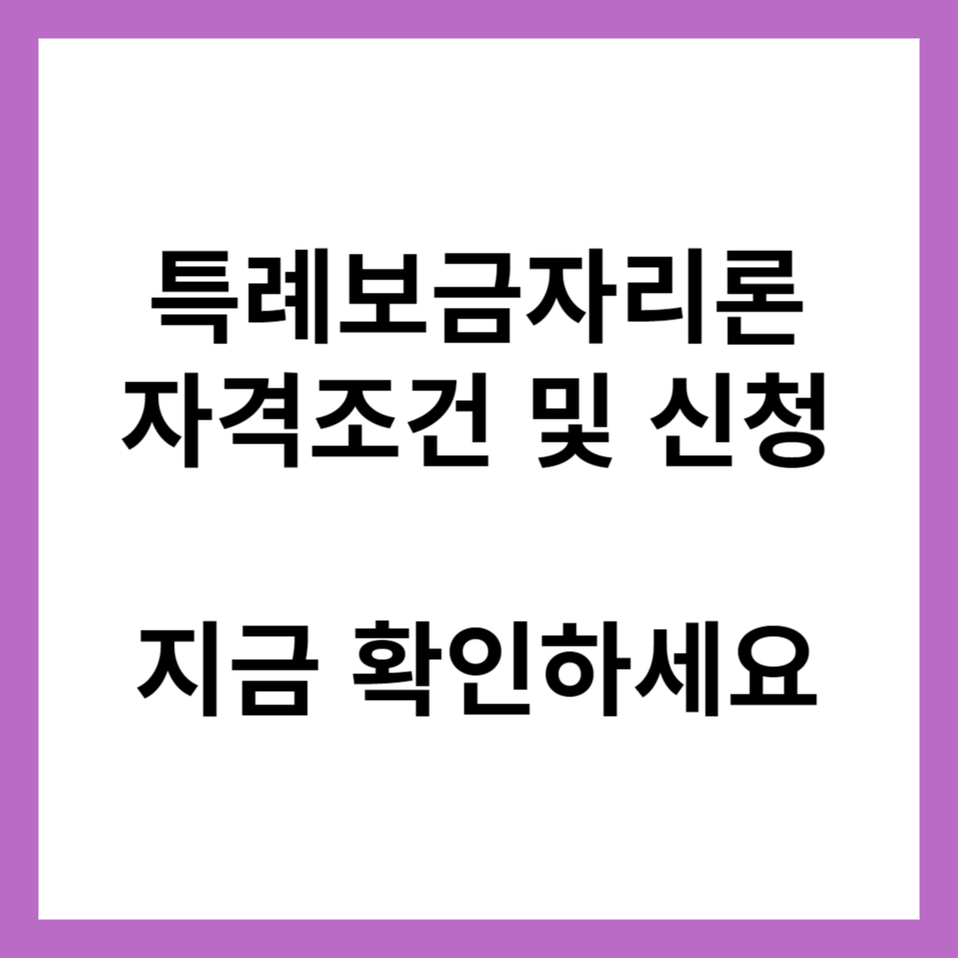 특례보금자리론