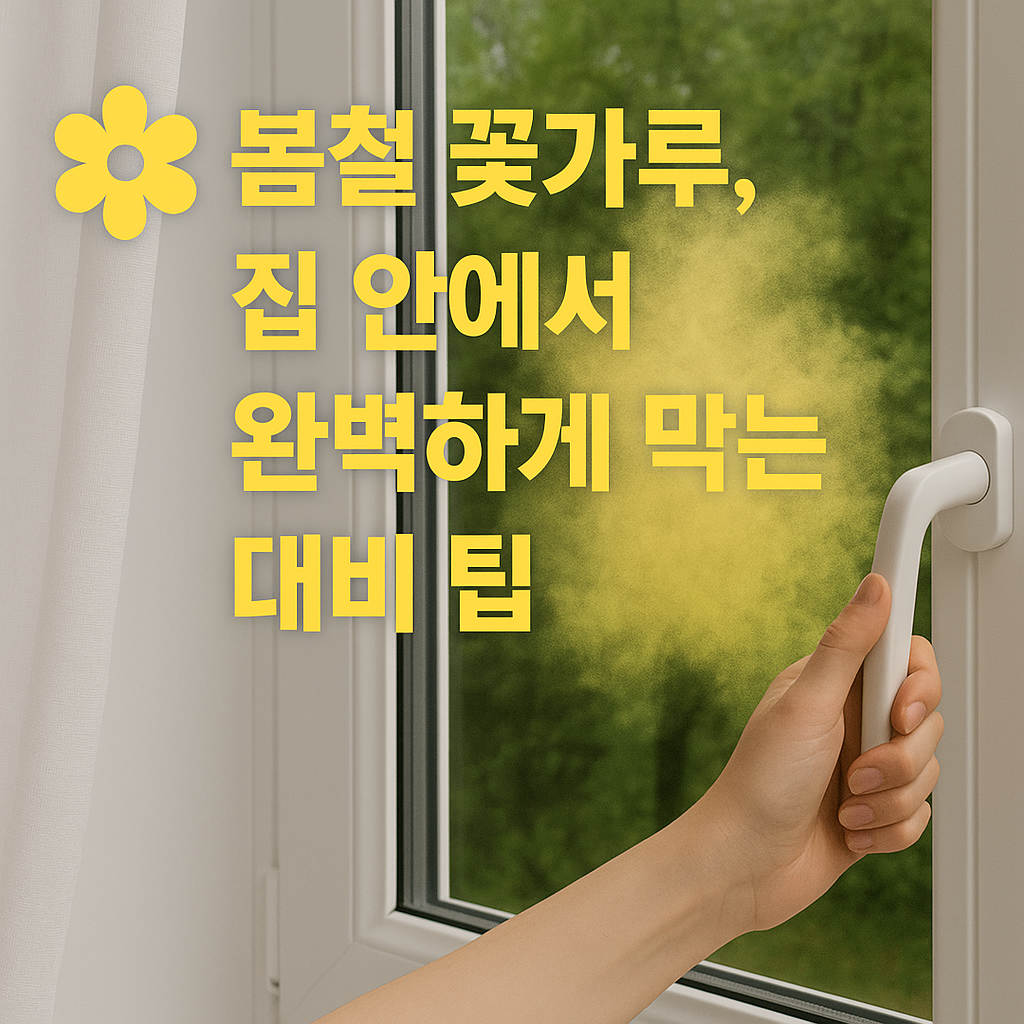 봄철 꽃가루, 집 안에서 완벽하게 막는 대비 팁