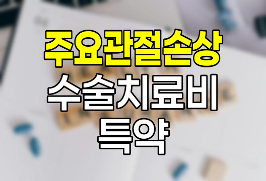 농협손해보험 주요관절손상수술치료비 특약 심층 분석