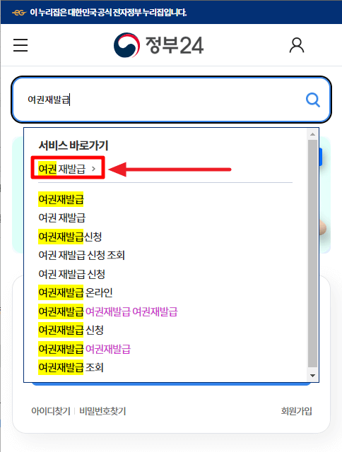 여권재발급 검색