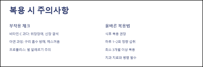 복용 시 주의사항