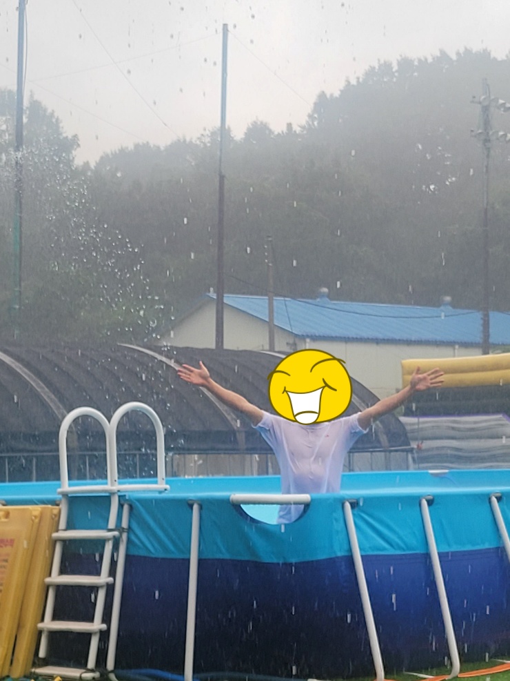 우중 바베큐 캠크닉