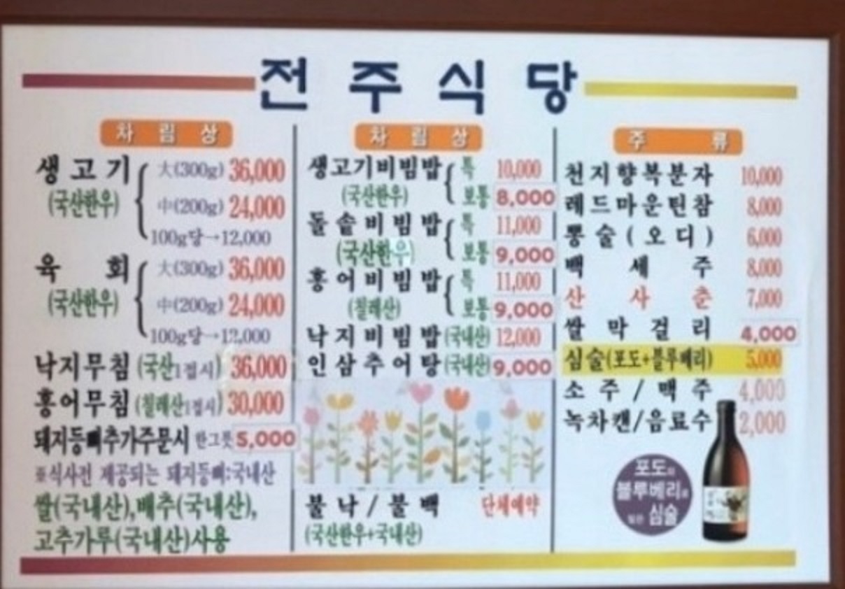 전현무계획-함평-생고기-육회-비빔밥-낙지-전주식당