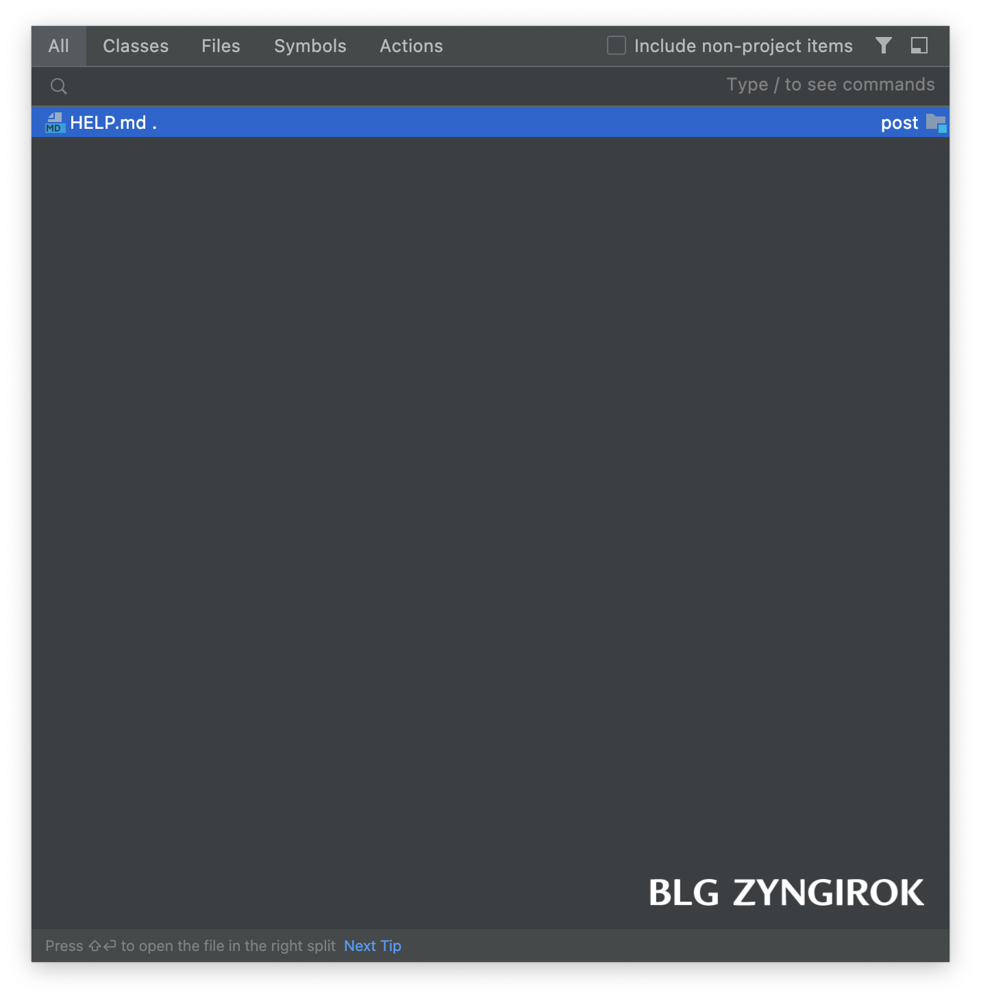 IntelliJ-search-window