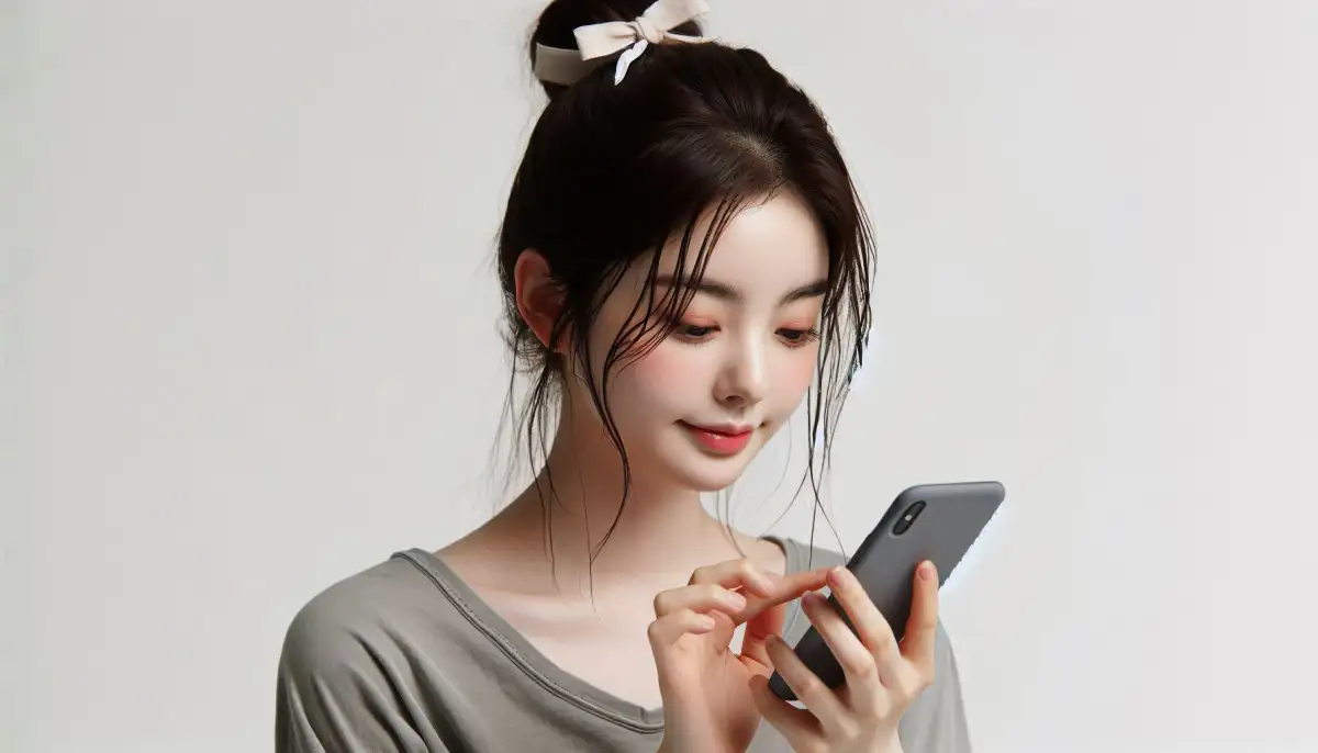 에이닷-단축번호-설정-바꾸는-방법을-알아보는-여성의-모습