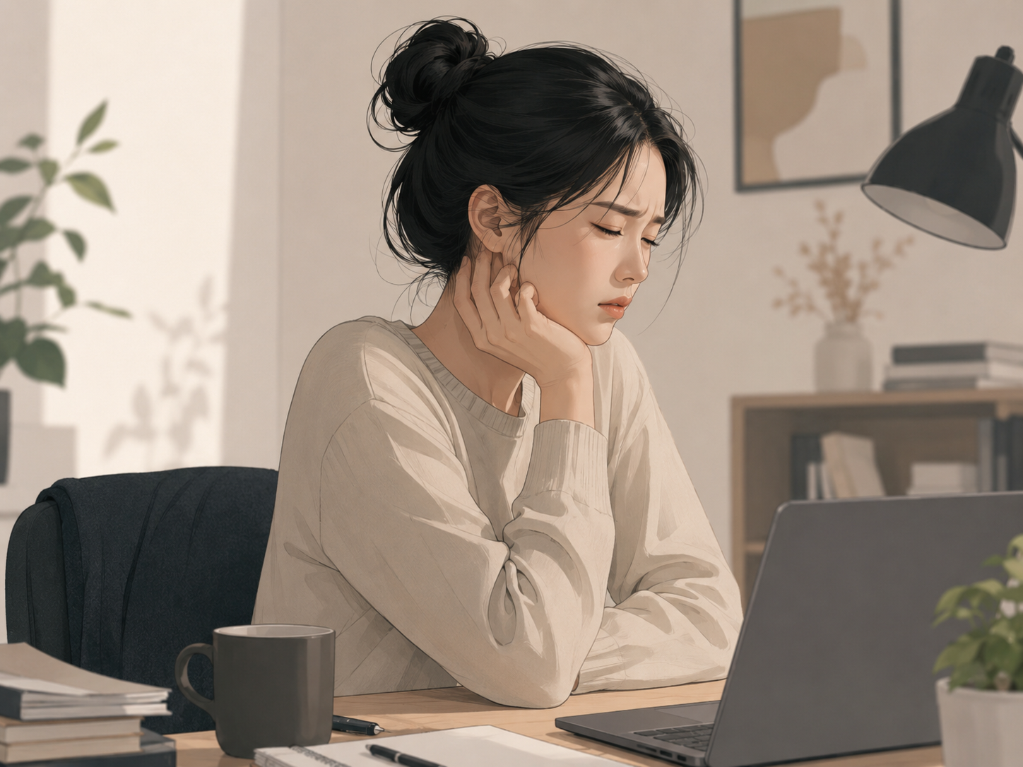 스트레스를 받으면 어깨와 턱이 굳는 이유