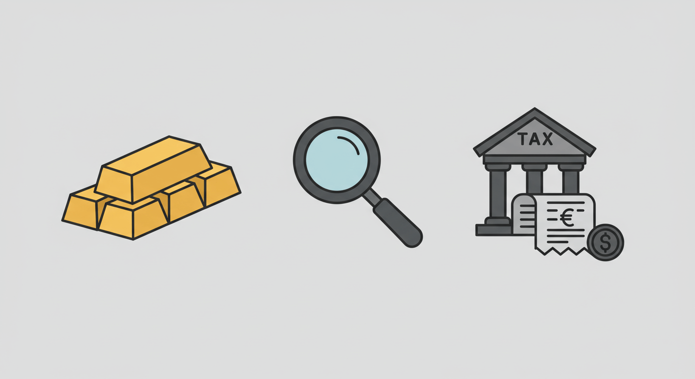 실물 금 투자 시 적용되는 세금 구조