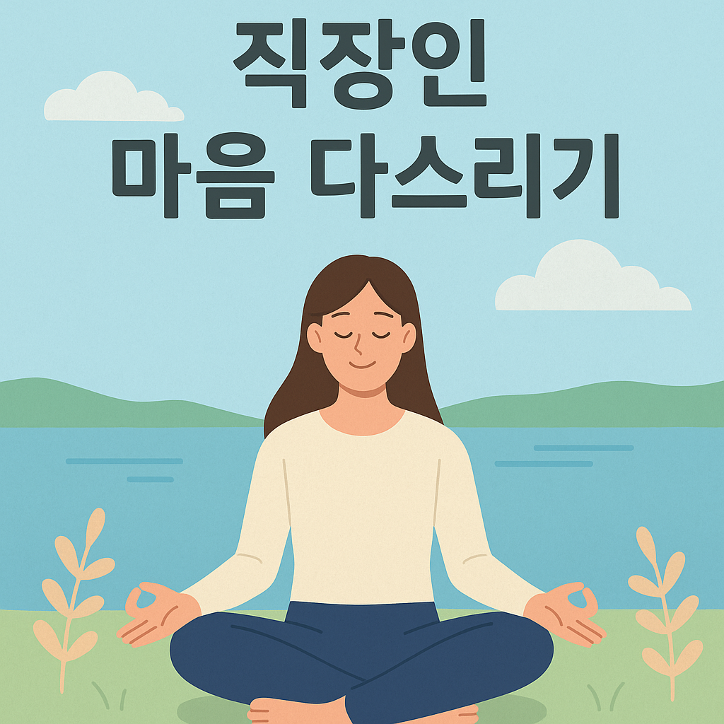 직장인 명상과 평화로운 풍경