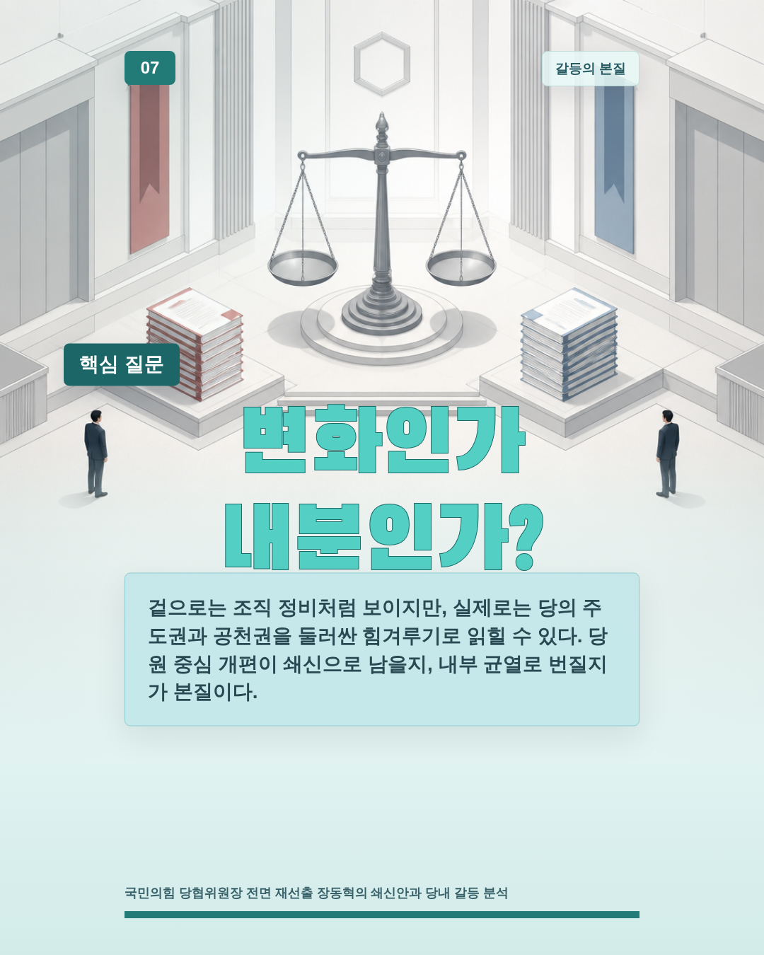 변화인가 내분인가?