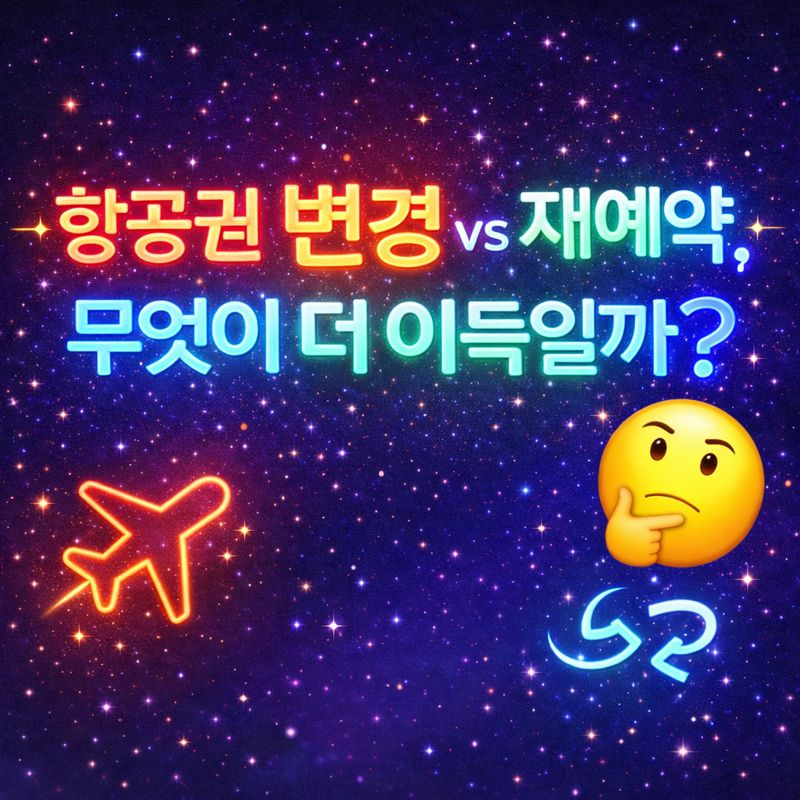 항공권 변경 vs 재예약, 무엇이 더 이득일까? 🤔