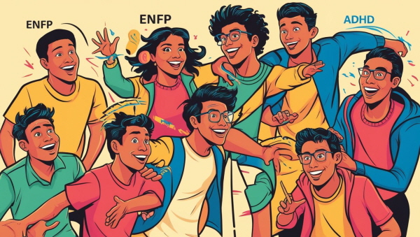 ENFP 자녀가 ADHD를 가졌을 때 보이는 일반적인 특징에 관한 그림