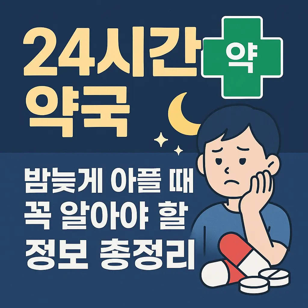 24시간 약국 밤늦게 아플 때 꼭 알아야 할 정보 총정리