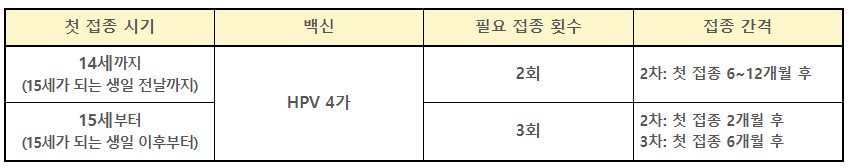 접종 시기